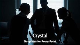  Presentation with team - Amazing slides having silhouettes of business team talking backdrop and a black colored foreground