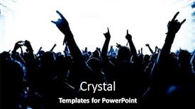  Presentation with stage lights - Beautiful presentation design featuring silhouettes-of-concert-crowd backdrop and a black colored foreground