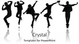  Presentation with dancing silhouettes - Presentation enhanced with silhouettes of dancers in dancing background and a white colored foreground