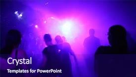  Presentation with dancing silhouettes - Theme having silhouettes of dancing people background and a navy blue colored foreground