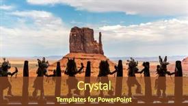  Presentation with indian monument - Audience pleasing PPT theme consisting of silhouettes of indian figures backdrop and a tawny brown colored foreground