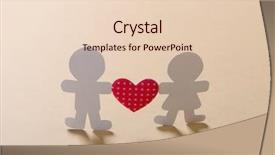  Presentation with silhouettes men women - Presentation design consisting of silhouettes of men women and heart cut out of paper on a paper background happy couple in love background and a lemonade colored foreground