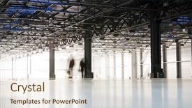  Presentation with far away - Audience pleasing slide deck consisting of silhouettes of two people walk backdrop and a lemonade colored foreground