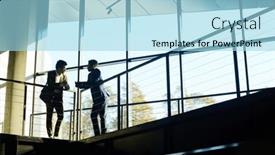  Presentation with intercultural - Slides with silhouettes-of-two-young-intercultural background and a arctic colored foreground