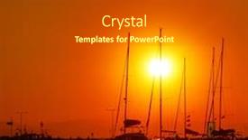  Presentation with tall - Cool new slide set with silhouettes of yachts with tall masts at sunset at the port of aegina saronic islands greece backdrop and a dark gray colored foreground