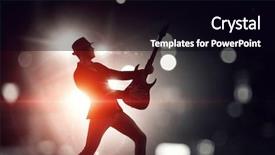  Presentation with elegant - Slide deck having silhouettes people 3d - elegant guitarist silhouette mixed media background and a black colored foreground