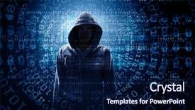  Presentation with privacy - Beautiful PPT layouts featuring silhouettes people 3d - protect your privacy backdrop and a navy blue colored foreground