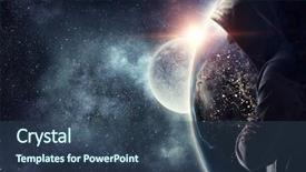  Presentation with spooky - Amazing slide deck having silhouettes people 3d - spooky criminal person backdrop and a ocean colored foreground