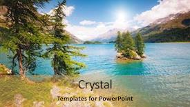  Presentation with lake - PPT layouts enhanced with great view on azure lake silsersee sils and peak piz corvatsch picturesque and gorgeous scene popular tourist attraction location place upper engadine valley swiss alps europe beauty world background and a yellow colored foreground