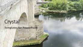  Presentation with roman - PPT theme consisting of river passing through orense roman background and a soft green colored foreground