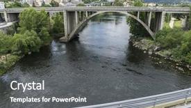  Presentation with roman column buildings neoclassical - PPT layouts featuring river passing through orense roman background and a gray colored foreground