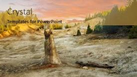  Presentation with wyoming - PPT layouts having siliceous-spire-at-sunset-time background and a yellow colored foreground