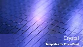  Presentation with wafer - PPT layouts with silicon-chip-wafer-reflecting-blue background and a cobalt blue colored foreground