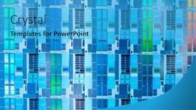  Presentation with integrated circuits - Presentation theme enhanced with silicon-monocrystalline-wafer-with-microchips background and a teal colored foreground