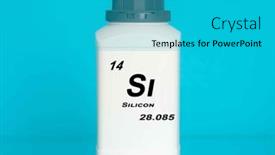  Presentation with silicon element - Presentation having silicon-si-chemical-element background and a teal colored foreground