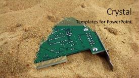  Presentation with silicon valley - Audience pleasing PPT theme consisting of silicon valley - computer component buried backdrop and a coral colored foreground