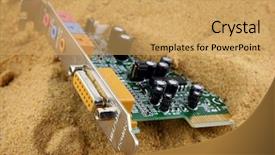  Presentation with port - Beautiful presentation featuring silicon valley - games port half buried backdrop and a yellow colored foreground