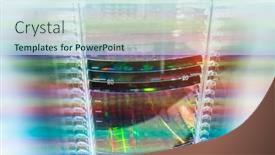  Presentation with wafer - Presentation enhanced with silicon-wafer-under-cleanroom-fabrication background and a sky blue colored foreground