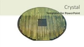  Presentation with wafer - Theme with silicon-wafer-with-chips-isolated background and a yellow colored foreground