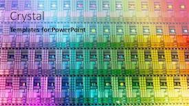  Presentation with circuits - Slides enhanced with silicon-wafer-with-microchips-used background and a light blue colored foreground