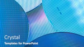  Presentation with wafer - Presentation theme with silicon-wafer-with-microchips-used background and a teal colored foreground