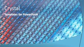  Presentation with integrated circuits - PPT theme with silicon-wafer-with-microchips-used background and a teal colored foreground