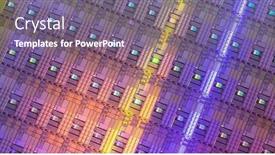  Presentation with circuits - Slides enhanced with silicon-wafers-and-microcircuits-slice background and a gray colored foreground