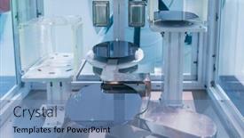  Presentation with application - Colorful presentation theme enhanced with silicon-wafers-and-microcircuits backdrop and a teal colored foreground