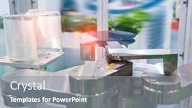  Presentation with wafers - Audience pleasing presentation consisting of silicon-wafers-and-microcircuits backdrop and a gray colored foreground