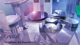  Presentation with robot arm - Amazing presentation theme having silicon-wafers-and-microcircuits backdrop and a coral colored foreground