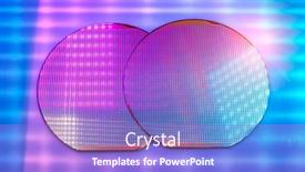  Presentation with circuits - Theme having silicon-wafers-with-microchips-used background and a  colored foreground