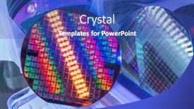  Presentation with circuits - Presentation featuring silicon-wafers-with-microchips-used background and a ocean colored foreground