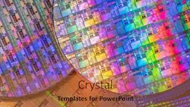  Presentation with integrated circuits - PPT theme having silicon-wafers-with-microchips-used background and a red colored foreground