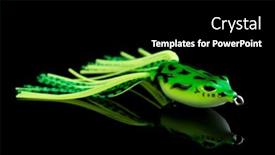  Presentation with frog - PPT theme with silicone-frog-top-water-bait background and a black colored foreground