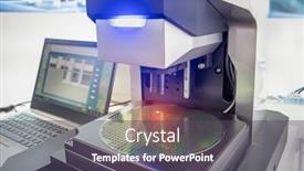  Presentation with wafer - Presentation having silicone-wafer-under-the-microscope background and a dark gray colored foreground