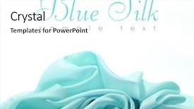  Presentation with blue rose - Presentation featuring silk - abstract blue rose background and a cool aqua colored foreground