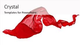  Presentation with elegant - Slide set consisting of silk - smooth elegant red transparent cloth background and a sky blue colored foreground