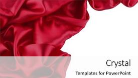  Presentation with silk - Slide deck enhanced with silk fabric on plain background background and a white colored foreground