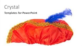  Presentation with feather - PPT layouts consisting of silk-hat-of-dutch-piet background and a white colored foreground