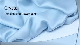  Presentation with satin - Amazing slide deck having silk industry - blue satin isolated backdrop and a light blue colored foreground
