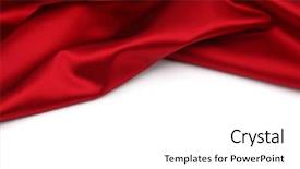  Presentation with satin - Beautiful presentation theme featuring silk industry - red satin isolated backdrop and a white colored foreground