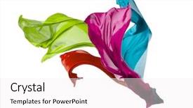  Presentation with soaring - Amazing presentation theme having silk isolated on white background backdrop and a white colored foreground