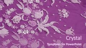  Presentation with ornament - Presentation having silk ornament lace violet floral texture background and a violet colored foreground
