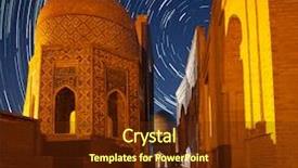  Presentation with star trails - Cool new presentation with silk road - ancient complex of buildings backdrop and a tawny brown colored foreground