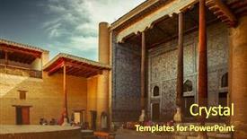  Presentation with complex - Presentation consisting of silk road - inner yard of the oriental background and a tawny brown colored foreground