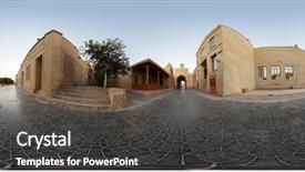  Presentation with uzbekistan - Audience pleasing PPT theme consisting of silk road - spherical 360 degrees seamless panorama backdrop and a dark gray colored foreground