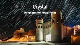  Presentation with star trails - Audience pleasing PPT layouts consisting of silk road - western gate ata darvoza backdrop and a wine colored foreground