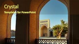  Presentation with complex - Presentation theme having silk road - yard of poi kalyan oriental background and a wine colored foreground