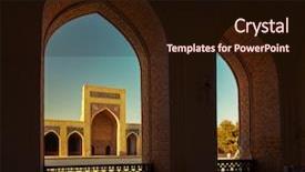  Presentation with complex - Cool new presentation theme with silk road - yard of poi kalyan oriental backdrop and a wine colored foreground