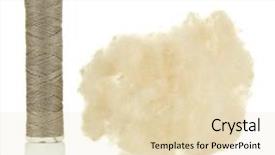  Presentation with thread - Slide set enhanced with silk thread isolated on white background and a lemonade colored foreground